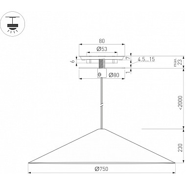 Подвесной светильник MAKOTO 054162