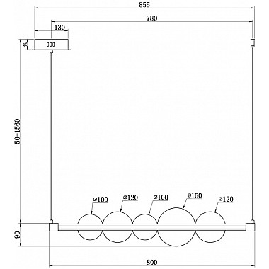 Подвесной светильник Glaze FR5396PL-L11BS