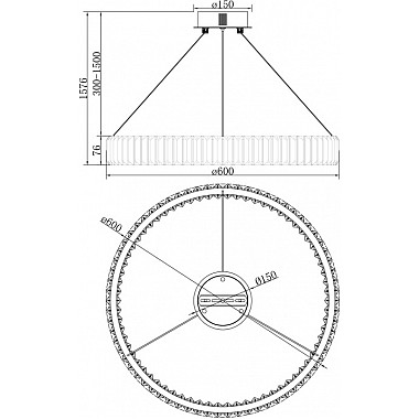 Подвесной светильник Tier FR5257PL-L25G