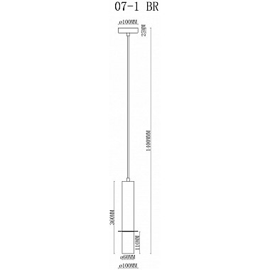 Подвесной светильник Lofty 10706-1 WH-BR