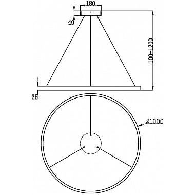 Подвесной светильник Rim MOD058PL-L54BS3K