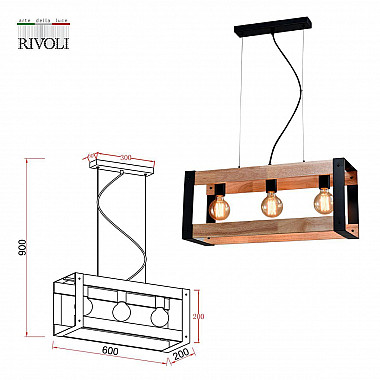 Подвесной светильник Rivoli Eve 5144-203 Б0054983