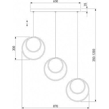 Подвесной светильник Flow 90308/3 черный