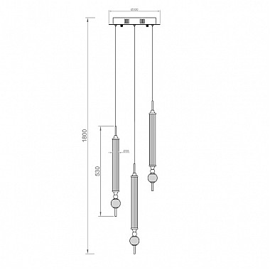 Подвесной светильник OD2503 OD2503-3 gold