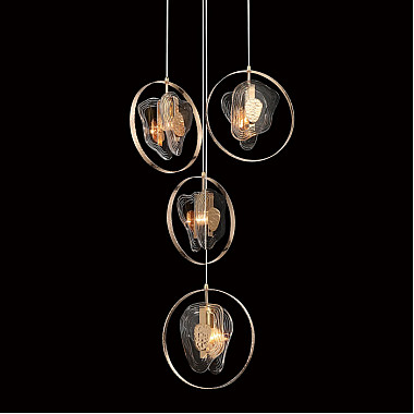 Подвесной светильник Cowley P60669-4 gold/clear