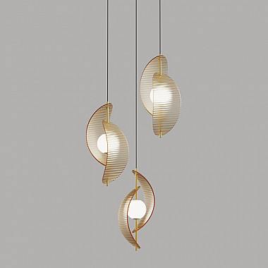 Подвесной светильник MD24030035 MD24030035-3A brass/amber