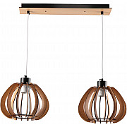 Подвесной светильник MD.9012-2-P-BK+WOOD