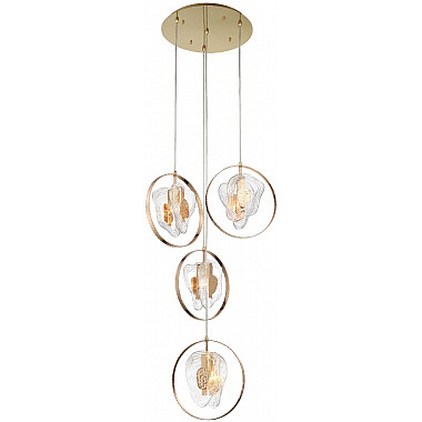 Подвесной светильник Cowley P60669-4 gold/clear