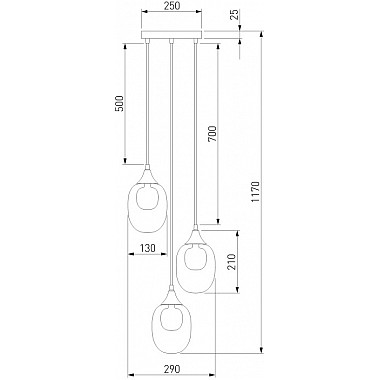Подвесной светильник Spritz 70216/3 латунь