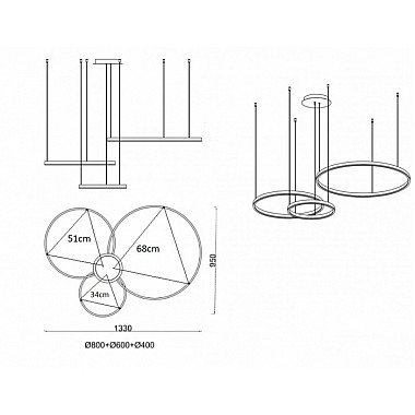 Подвесной светильник Тор 08223,36PA(3000K)