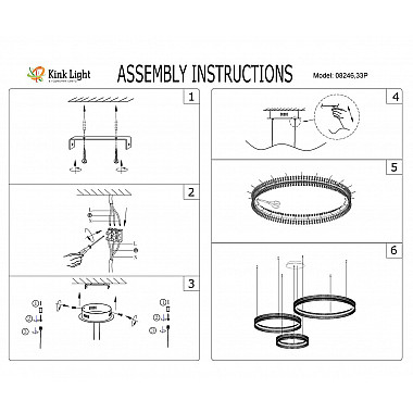 Подвесной светодиодный светильник Kink Light Лаура 08246,01P