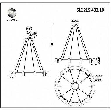 Подвесной светильник Talia SL1215.403.10