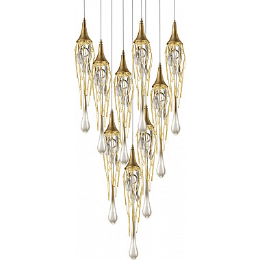 Подвесной светильник Goddess Tears P68009L-9G gold
