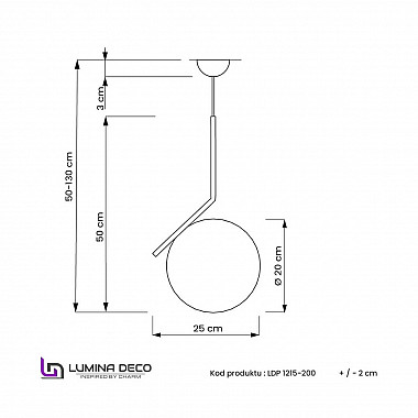 Подвесной светильник Lumina Deco Sorento LDP 1215-200 WT+BK