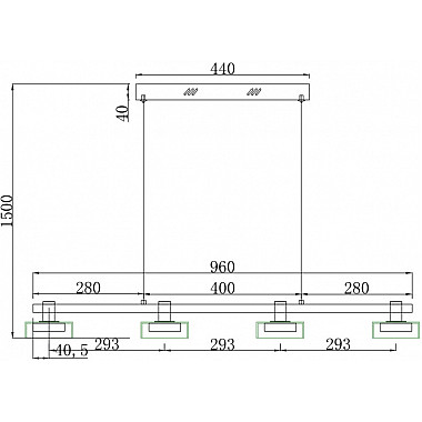 Подвесной светильник Gloze 4009/02/04PL