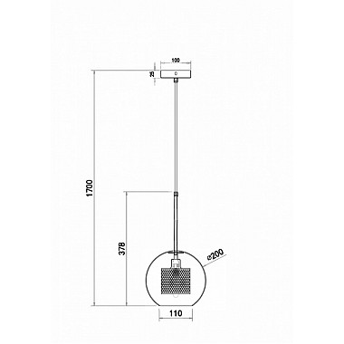 Подвесной светильник Bogot FR8018PL-01BS