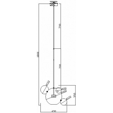 Подвесной светильник Amoris FR5128PL-L10BS