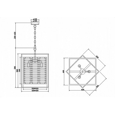 Подвесной светильник Tening MOD060PL-04CH