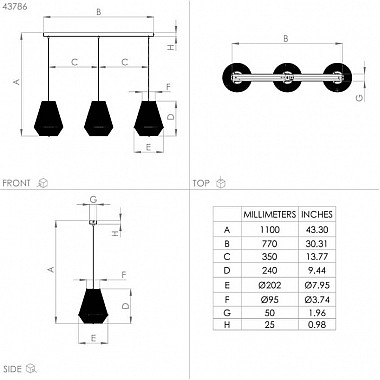 Подвесной светильник Alderney 43786