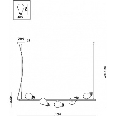 Подвесной светильник Evidence FR5372PL-05B
