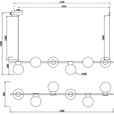 Подвесной светильник Gatsby FR5232PL-06B
