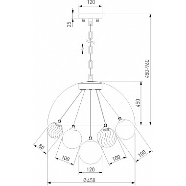 Подвесной светильник Anait 30177 латунь Smart