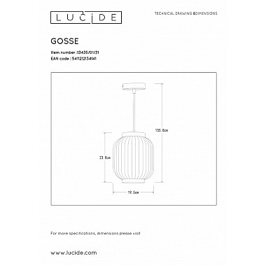 Подвесной светильник Gosse 13435/01/31