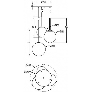 Подвесной светильник Basic form MOD321PL-03W