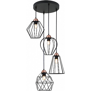 Подвесной светильник IL2001-4P-05 BK ROSE GD