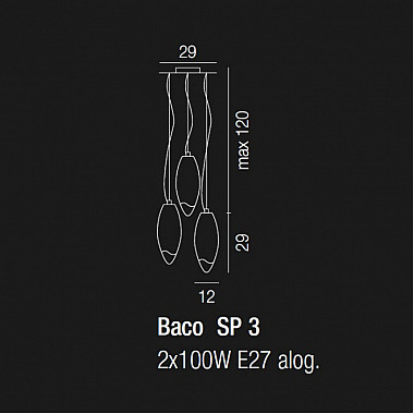Подвесной светильник BACO SP BACO 3 BC RU