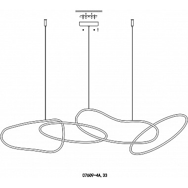 Подвесной светодиодный светильник Kink Light Сена 07609-4A,33