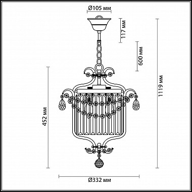 Подвесной светильник Odeon Light Sharm 4686/3