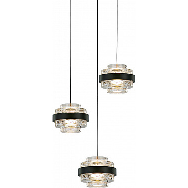 Подвесной светильник Indiana MD22030002-3A black/clear