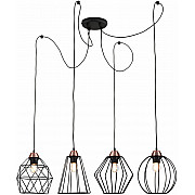 Подвесной светильник IL2001-4PC-05 BK ROSE GD