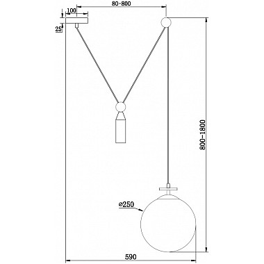 Подвесной светильник Impulse FR5221PL-01BS
