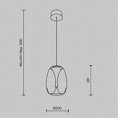 Подвесной светильник Splash MOD282PL-L8G3K