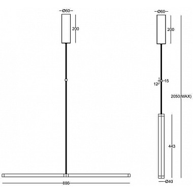 Подвесной светильник Supersymmetry P096PL-L11BK1