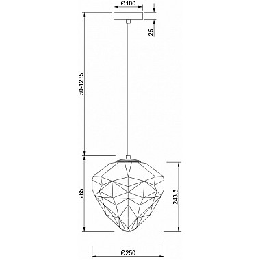 Подвесной светильник Globo P053PL-01GR