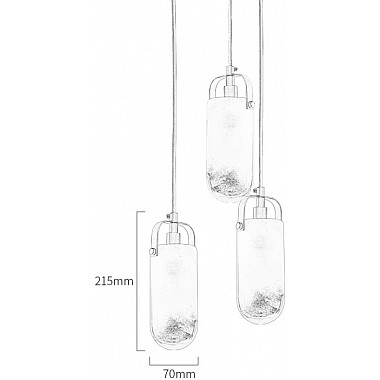 Подвесной светильник Sorno MT9056-3H brass