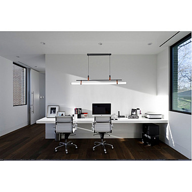 Подвесной светильник Zoom 9498P-32W-3000K BK-BR-WH