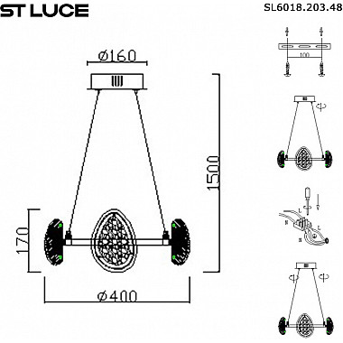 Подвесной светильник Enigma SL6018.203.48