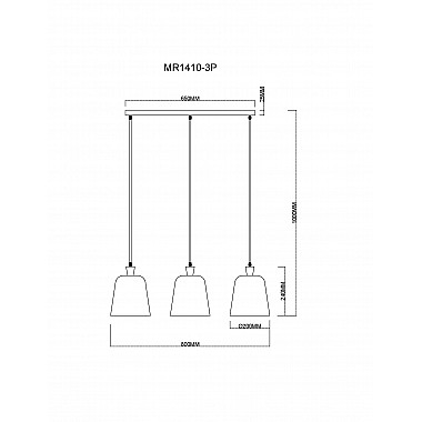 Подвесной светильник Madina MR1410-3P