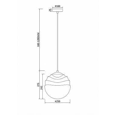 Подвесной светильник Vinare P074PL-01BS