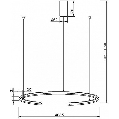 Подвесной светильник Motion MOD276PL-L20W3K