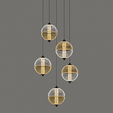 Подвесной светильник MD24022079 MD24022079-5A black/amber