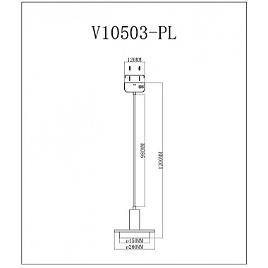 Подвесной светильник Solumn V10503-PL