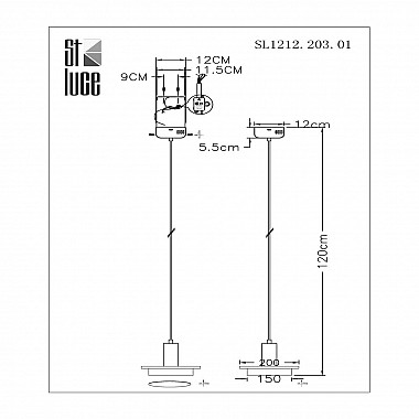 Подвесной светодиодный светильник ST Luce Oltarno SL1212.203.01