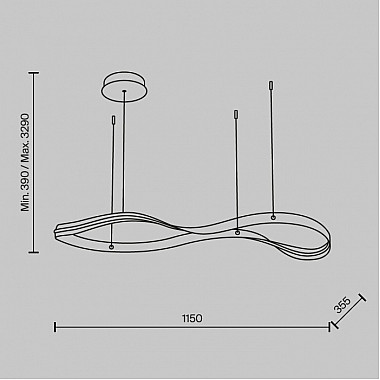 Подвесной светильник Plons MOD283PL-L34BS3K