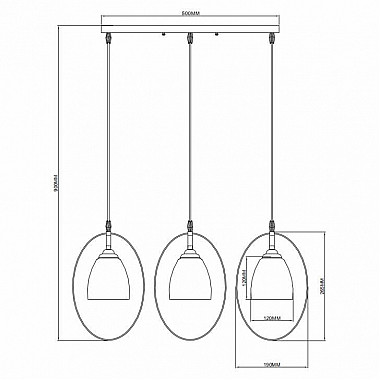 Подвесной светильник Rivoli Carla 9013-203 Б0044470