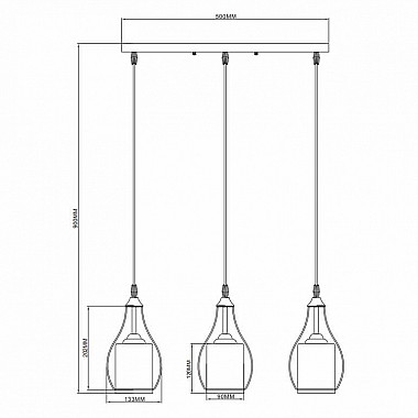 Подвесной светильник Rivoli Viola 5042-203 Б0044359